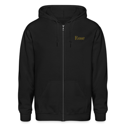 Rose Gildan Heavy Blend Adult Zip Hoodie - black
