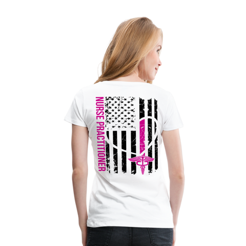 Heather Nurse Practitioner Women’s Premium T-Shirt - white