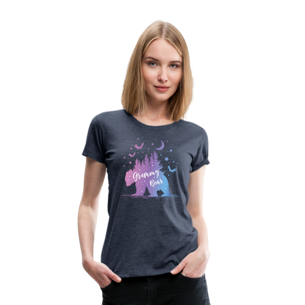 Grammy Bear Women’s Premium T-Shirt (KS1032) - heather blue