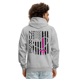 Nurse Flag Pullover Men's Hoodie (CK1389) - heather gray