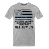 Blessed Are The Peacemakers Matthew 5:9 Men's Premium T-Shirt (CK1843) - heather gray