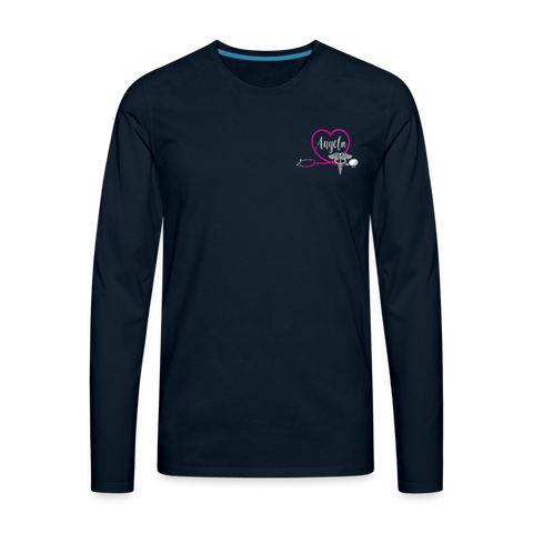 Angela Men's Premium Long Sleeve T-Shirt - deep navy