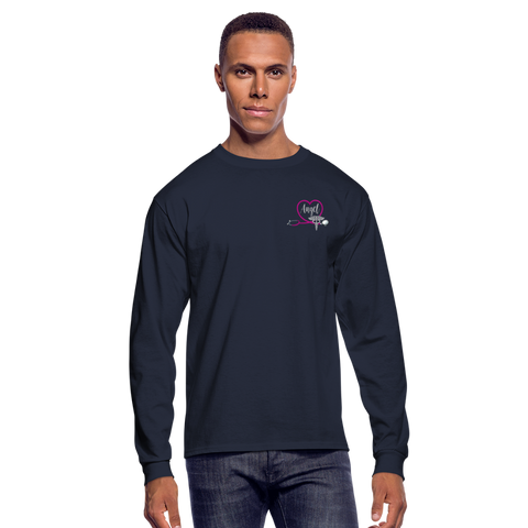 Angel Men's Long Sleeve T-Shirt - navy