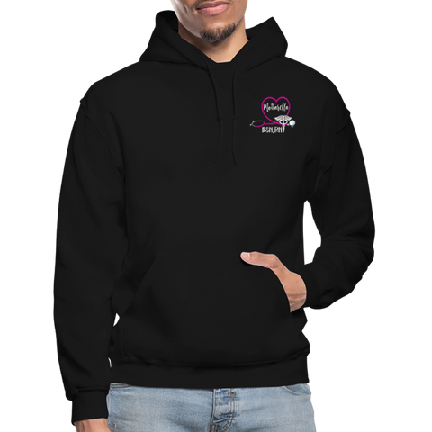 Mottarella BSN,RN Nurse Flag Gildan Heavy Blend Adult Hoodie - black