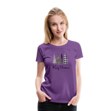 Merry Christmas Trees Women’s Premium T-Shirt (CK5001) - purple