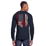 Emergency Nurse RN Flag Men's Long Sleeve T-Shirt (CK4126) - navy