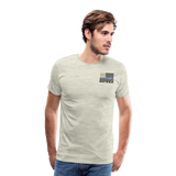 Favorite Police Officer Calls Me Dad Back The Blue Men's Premium T-Shirt (CK4139) - heather oatmeal