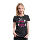 Nurse Shirt Coffee Scrubs and Rubber Gloves Women’s Premium T-Shirt (CK1811) - black