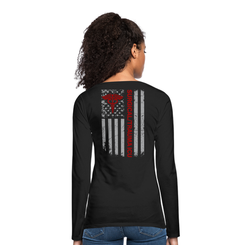 Surgical/Trauma ICU Women's Premium Long Sleeve T-Shirt - black