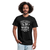 Most Likely to be on the Naughty List Unisex Jersey T-Shirt by Bella + Canvas (CK-0001) - black