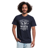 Most Likely to be on the Naughty List Unisex Jersey T-Shirt by Bella + Canvas (CK-0001) - navy