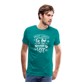 Most Likely to be on the Naughty List Men's Premium T-Shirt  (CK-0001) - teal