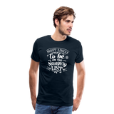 Most Likely to be on the Naughty List Men's Premium T-Shirt  (CK-0001) - deep navy