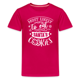 Most Likely to eat Santa's Cookies Kids' Premium T-Shirt (CK-0003) - dark pink