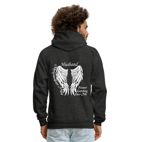 Husband Guardian Angel Adult Hoodie (CK3587) - charcoal grey
