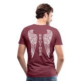 Brother Long Angel Wings Men's Premium T-Shirt - heather burgundy