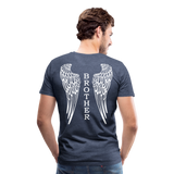 Brother Long Angel Wings Men's Premium T-Shirt - heather blue