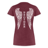 Brother Long Wings Women’s Premium T-Shirt - heather burgundy