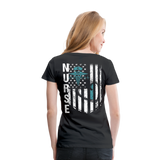 Nurse Flag Women’s Premium T-Shirt (CK4119) - black