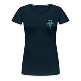 Nurse Flag Women’s Premium T-Shirt (CK4119) - deep navy