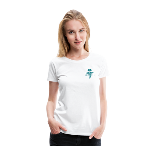Nurse Flag Women’s Premium T-Shirt (CK4119) - white