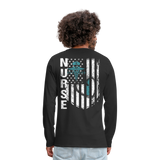 Nurse Flag Men's Premium Long Sleeve T-Shirt (CK4119) - black