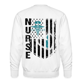 Nurse Flag Men’s Premium Sweatshirt (CK4119) - white