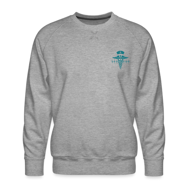 Nurse Flag Men’s Premium Sweatshirt (CK4119) - heather grey