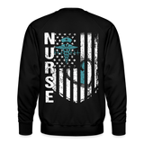 Nurse Flag Men’s Premium Sweatshirt (CK4119) - black