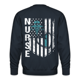 Nurse Flag Men’s Premium Sweatshirt (CK4119) - navy
