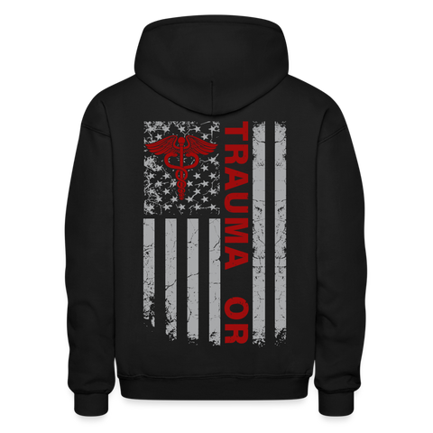 TRAUMA OR Gildan Heavy Blend Adult Hoodie - black