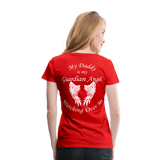 Daddy Guardian Angel Women’s Premium T-Shirt (CK3547) - red