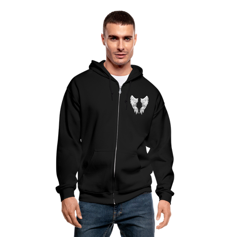 Mama Guardian Angel Gildan Heavy Blend Adult Zip Hoodie - black
