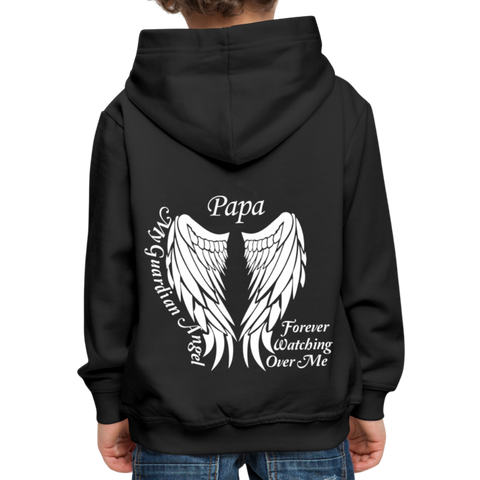Papa Guardian Angel Kids‘ Premium Hoodie - black