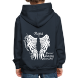 Papa Guardian Angel Kids‘ Premium Hoodie - navy