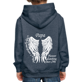 Papa Guardian Angel Kids‘ Premium Hoodie - heather denim