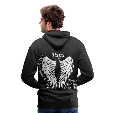 Papa Guardian Angel Men’s Premium Hoodie - black