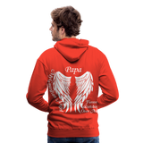 Papa Guardian Angel Men’s Premium Hoodie - red