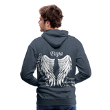 Papa Guardian Angel Men’s Premium Hoodie - heather denim