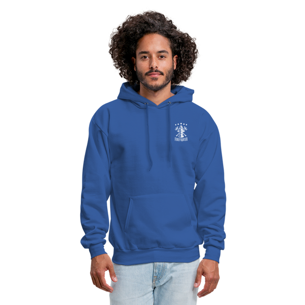 Dog Dad Firefighter  Adult Hoodie - royal blue