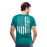 Uncle American Flag Men's Premium T-Shirt - teal