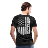 Uncle American Flag Men's Premium T-Shirt - charcoal grey
