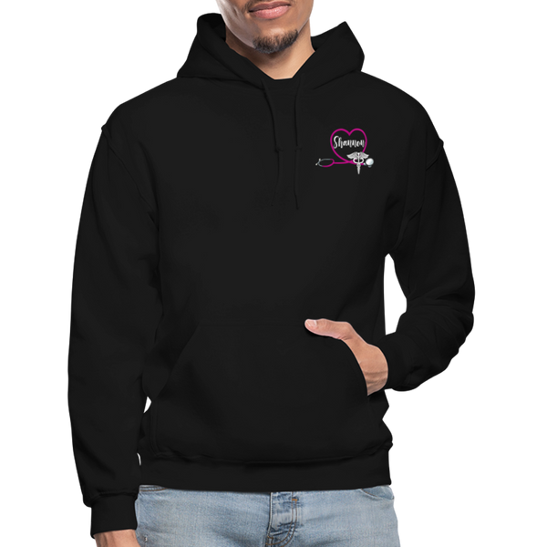 Shannon Nurse Flag Gildan Heavy Blend Adult Hoodie - black