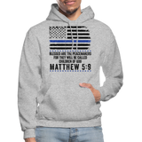 Matthew 5:9 Peacemakers Gildan Heavy Blend Adult Hoodie - heather gray