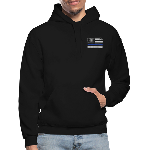 Matthew 5:9 Peacemakers Gildan Heavy Blend Adult Hoodie (Front and Back)) - black