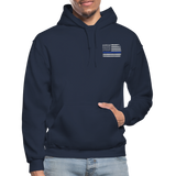 Matthew 5:9 Peacemakers Gildan Heavy Blend Adult Hoodie (Front and Back)) - navy