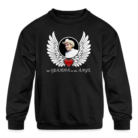 Grandpa Fernandez Kids' Crewneck Sweatshirt - black