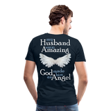 Husband Amazing Angel Men's Premium T-Shirt (CK3578) - deep navy
