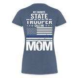 Proud State Trooper Mom Women’s Premium T-Shirt - heather blue