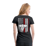 Registered Nurse Flag Women’s Premium T-Shirt (CK7000) - black